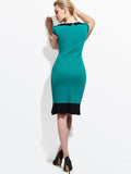 Turndown Collar Women's Sheath Dress