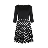 Women's V-neck Printed Sweater Dress