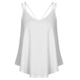 V-neck sexy solid color loose suspenders