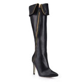 Fashion Style Stiletto Heels Closed-toe Knee High Boots