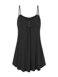 Spaghetti Strap Double Breasted Plain Shift Dress