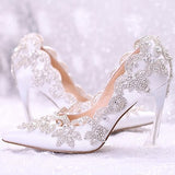 Pretty Rhinestone Silk Bridal Shoes