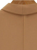 Slim Fit Contrast Color Mid-Length Women's Blazer