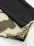 Camo Scoop Neck Mesh Patchwork Women's Cropped T-Shirt