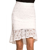 Sexy Lace Ruffled Fishtail Irregular Skirt