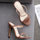 exy High Heels Boots Stiletto Sandalias Mujer Pump Black Shoes Woman Open Toe Strappy Gladiator Sandals Shoes black