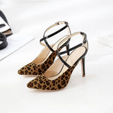 Top Quality Leopard Grain Women Shoes Sexy High Heels 2018 Peep Toe Party Women Pumps Weeding shoes