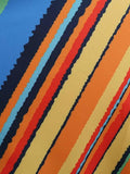 Stripe Colorful Round Neck A-Line Women's Day Dress