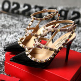 Party Queen Rivets Stiletto Heels sandals 0132