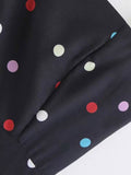 azmodo Spaghetti Strap Prints Dots Women's Day Dress