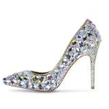 azmodo  Luxurious Rhinestone Stiletto Heel Wedding Shoes