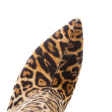 azmodo Leopard Pointed Toe Fashion Thigh High Boots