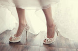 Women Ultra High Heels Wedding Pumps 16.5cm Peep Toe Sweet Sexy Nightclub Party Shoes Ladies Lace Platform Thin Heels B29