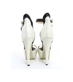 Nude Peep Toe Ankle Strap Stiletto Heel Sandals