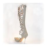 azmodo Sexy Butterfly Cut-Outs Lace-Up Dress Sandals
