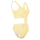 Striped split bikini swimsuit Sexy swimsuit female