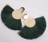 Fashion Women Bohemian Earrings Long Tassel Fringe Drop Dangle Ear Stud Jewelry