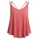 V-neck sexy solid color loose suspenders