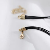 Black Leather Velvet Choker Necklace Layer Chockers Vintage Gothic Jewelry Goth Necklace for Women Collier Femme