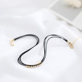 Black Leather Velvet Choker Necklace Layer Chockers Vintage Gothic Jewelry Goth Necklace for Women Collier Femme