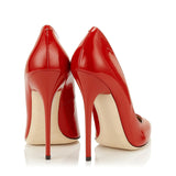 Women Red Patent Pointy Toe Wedding Dress Party Evening Pumps 120mm Stiletto Heels