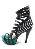 azmodo Trendy Zipper Stiletto Heel Sandals